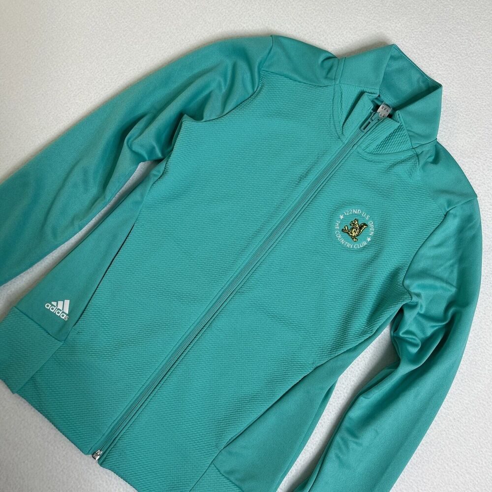 Adidas Women's XS NWT Full-Zip Textured Jacket 122nd US Open The Country Club